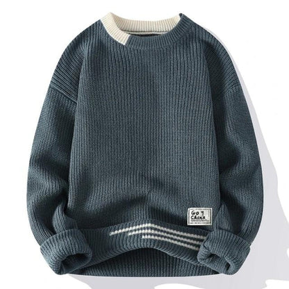 Herren Pullover Weich Strick Warm