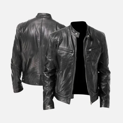 Lederschutzjacke Herren Schwarz Elegant