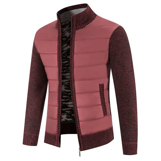 Herren Hybridjacke Steppstrick Warm Ausgestattet