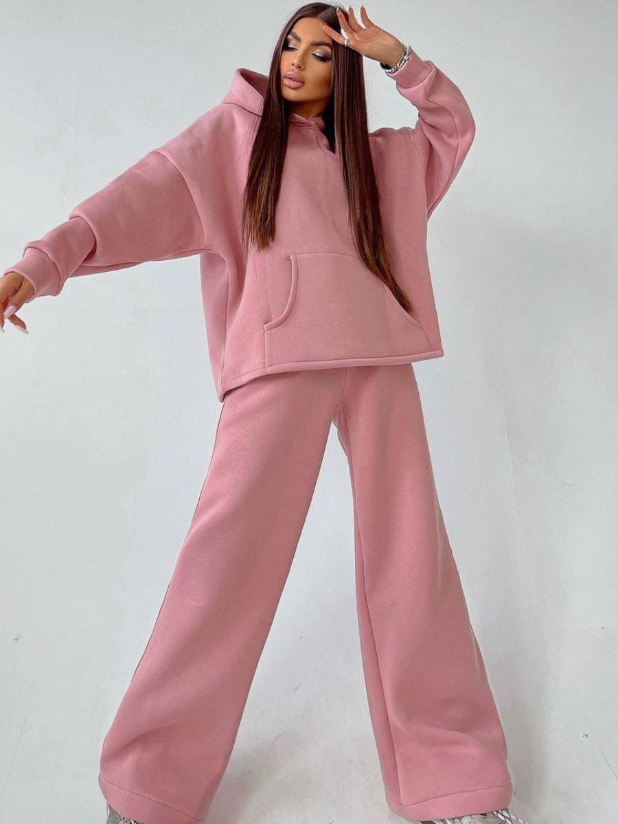 BerlinGlamour | Sportliche Jogginghose Hoodie Set Damen