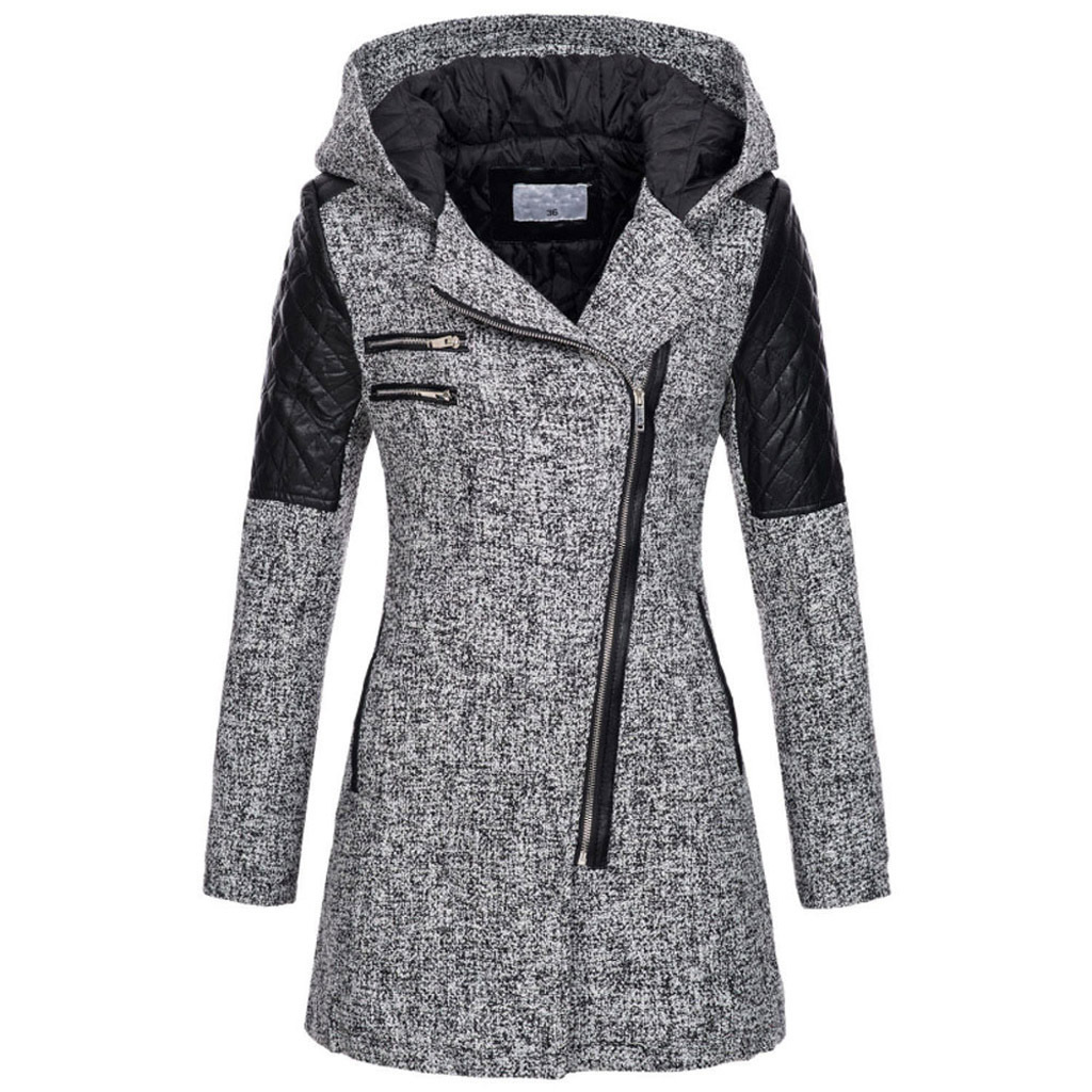 Damen Winterjacke Warm Verstellbar Komfortabel
