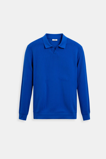 Elegantes Poloshirt Strick Modern Slim Fit