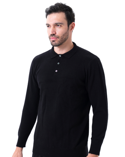 Herren Kaschmirpullover Luxus Polokragen Warm