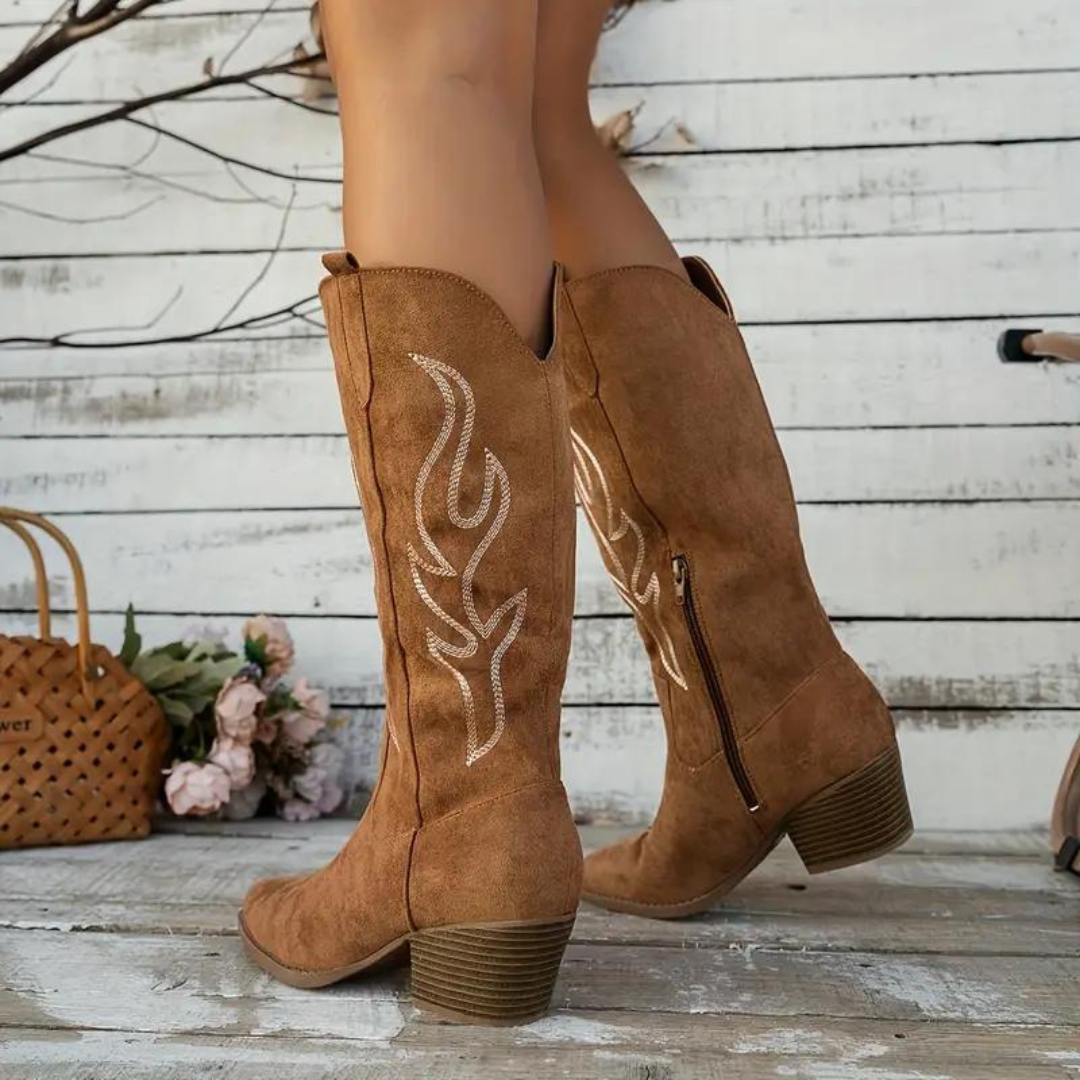 Stiefel Damen Hohe Absatz Stiefel Spitzschuhe mit Reißverschluss