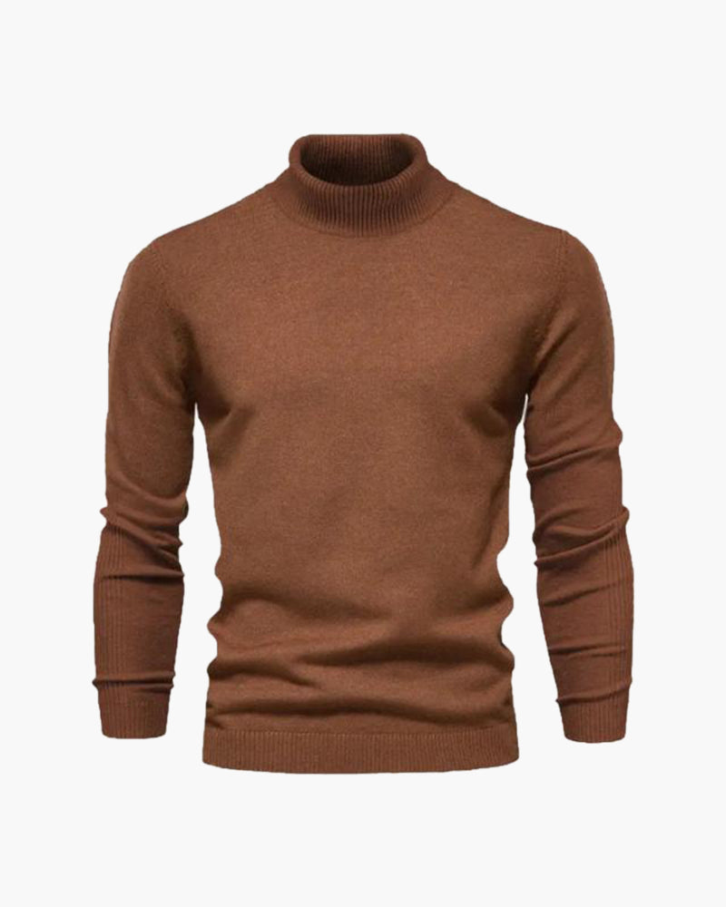 Herren Strickpullover Slim Fit Rollkragen Modern