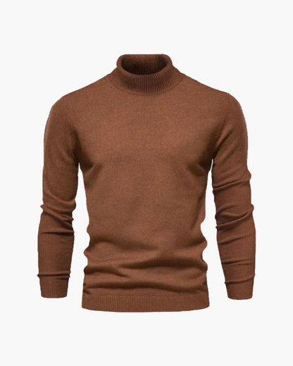 Herren Strickpullover Slim Fit Rollkragen Modern