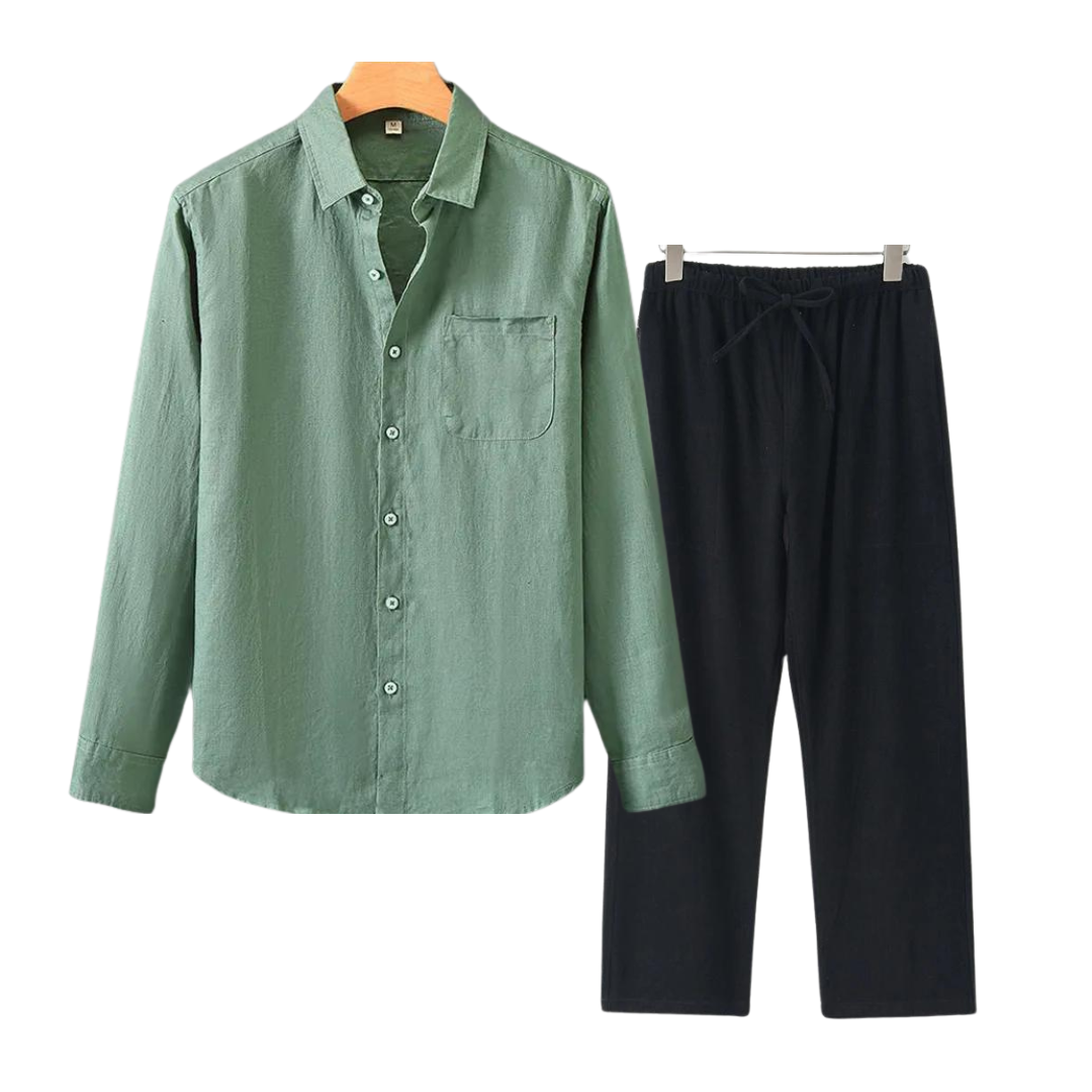 Herren Leinenanzug Klassisch Eleganter Stil