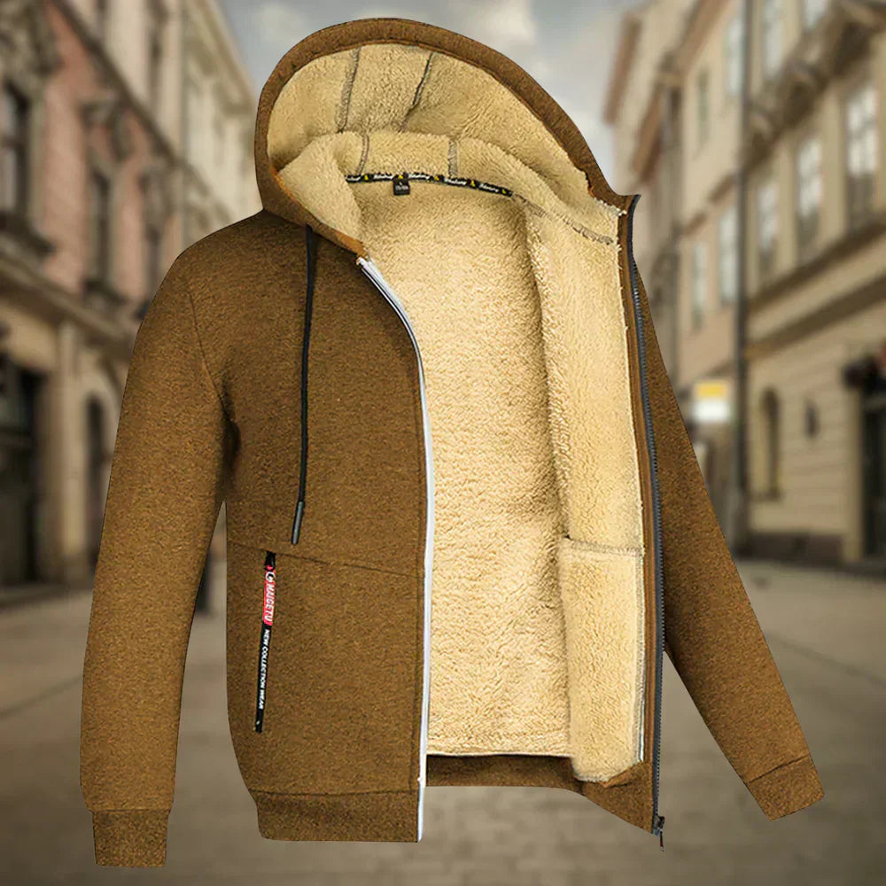 Herren Fleece Hoodie Warm Bequem Sportlich