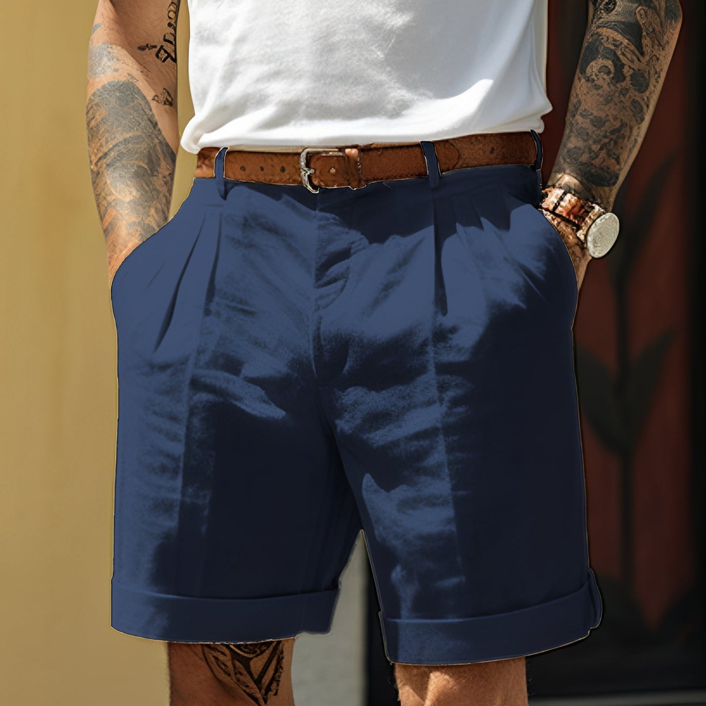 Herren Shorts Lässig Gerade Geschnitten Sommer