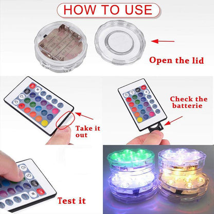 Wasserdichte LED Lampe Fernbedienung Magnet Saugfuss