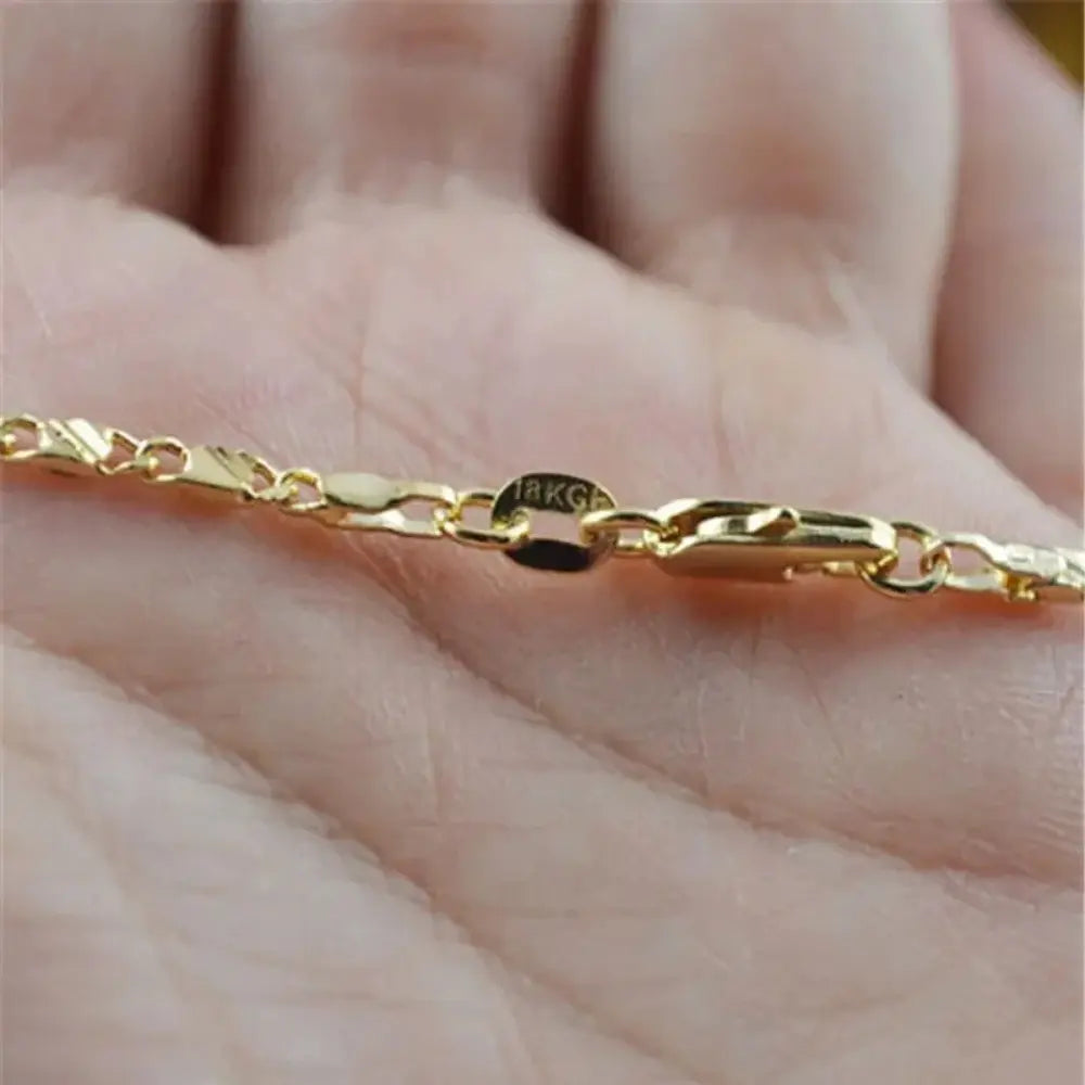 18K Goldgefüllte Kette Damen Glamour Schmuck