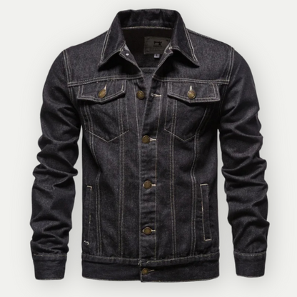 Herren Truckerjacke Jeans Blau Verstellbar - BerlinGlamour
