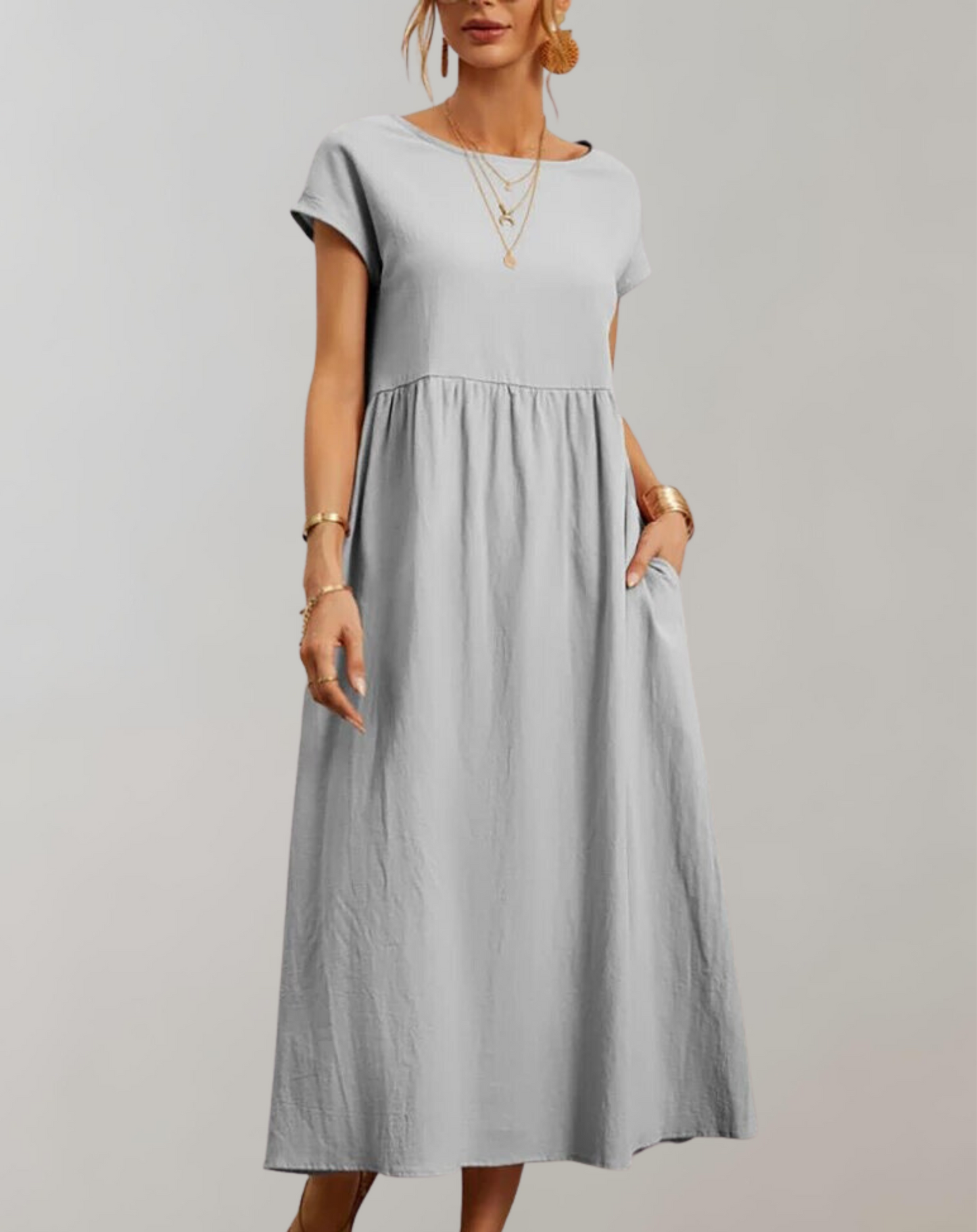 Klassisches Midi-Kleid im Vintage-Stil