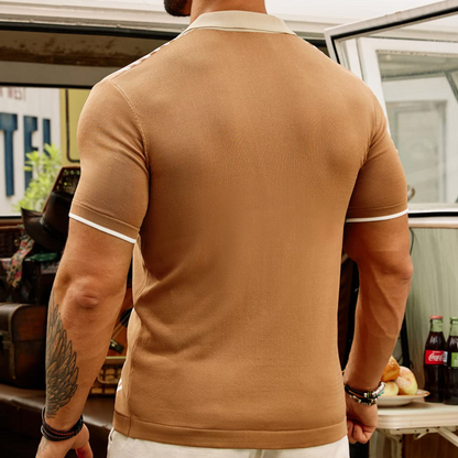 Herren Polo Baumwolle Klassisch Elegant