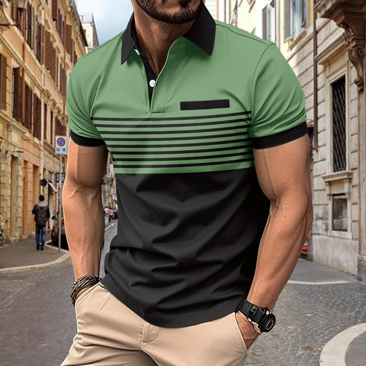 Herren Polo Shirt Sportlich Modern Elegant