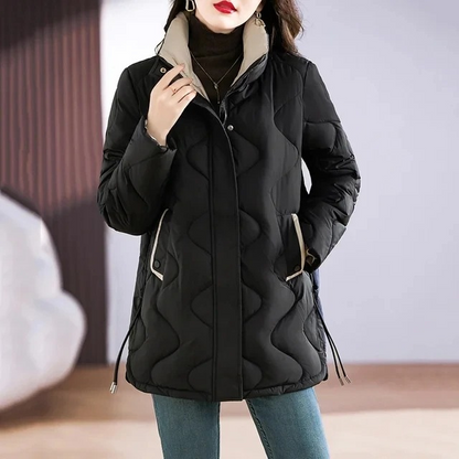 Damen Winterjacke Langärmelig Warm Freizeit