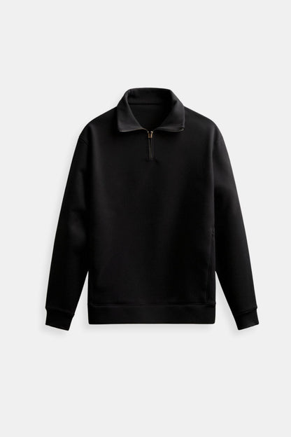Wärmer Fleece Pullover Reißverschluss Modern