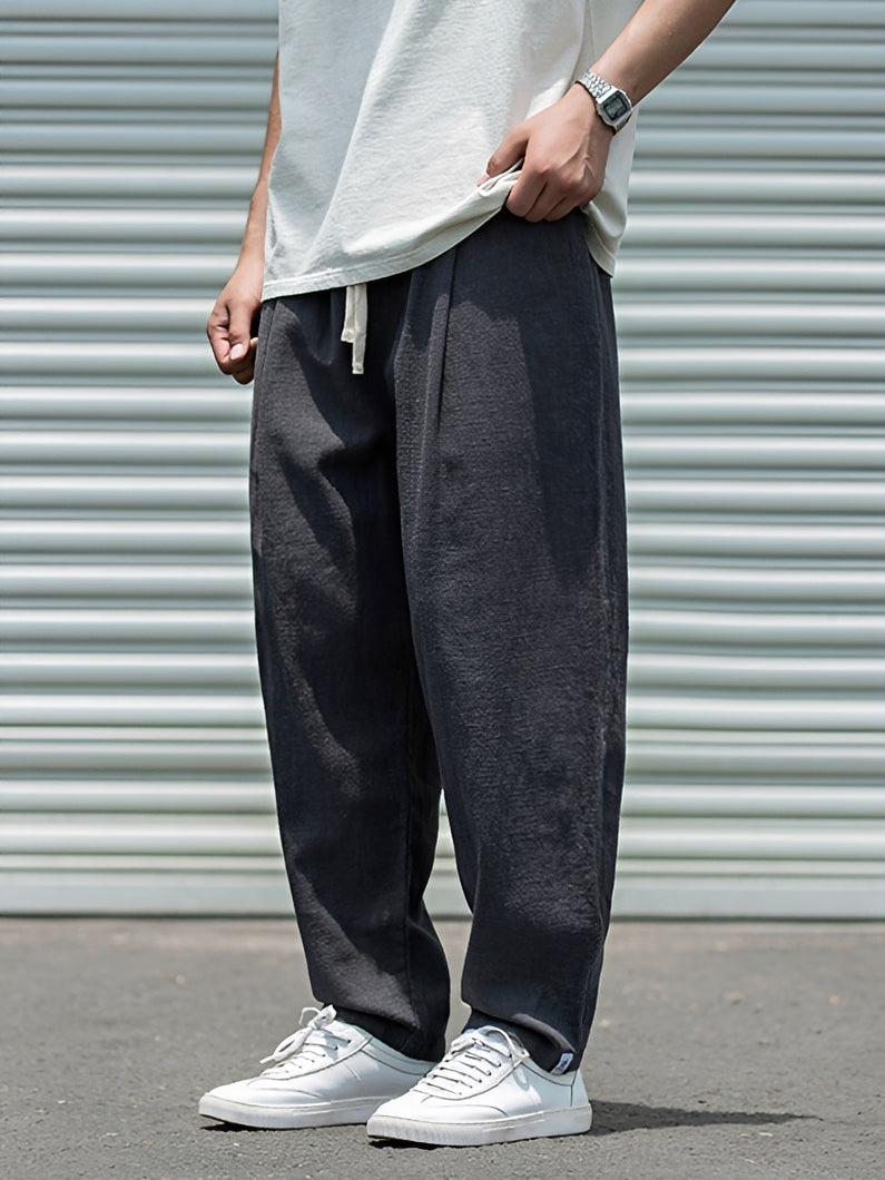 Herrenhose Gerade Geschnitten Bequem Weite