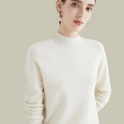 Damen Rollkragenpullover Merinowolle Warm Winter