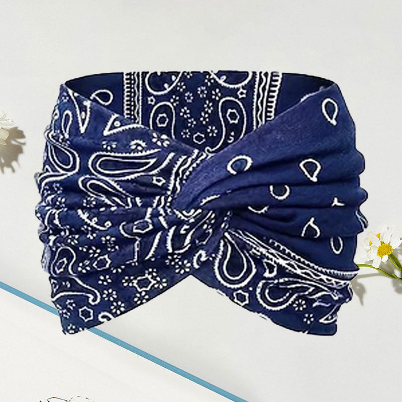 Haarband Breit Batik Vintage Stil