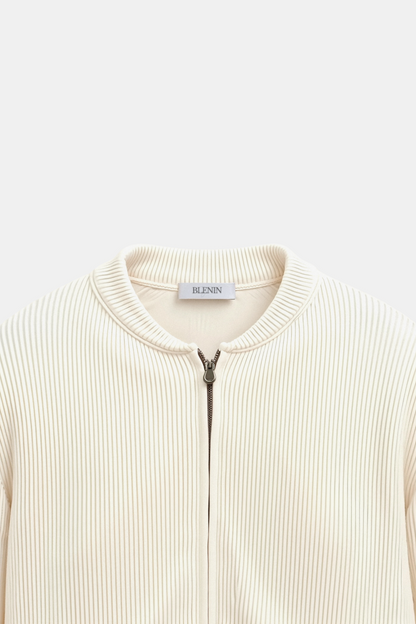 Strickjacke Damen Slim Fit Reißverschluss Modern