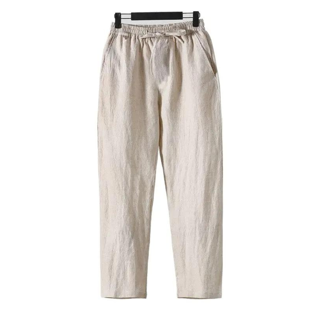 Leichter Leinen Herren Sommer Anzugshose Beige - BerlinGlamour