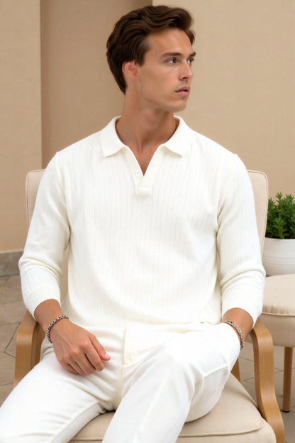 Elegantes Poloshirt Strick Modern Slim Fit - BerlinGlamour