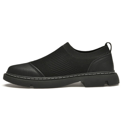Herren Low-Top Schuhe Elegant Schwarz Lederschuhe