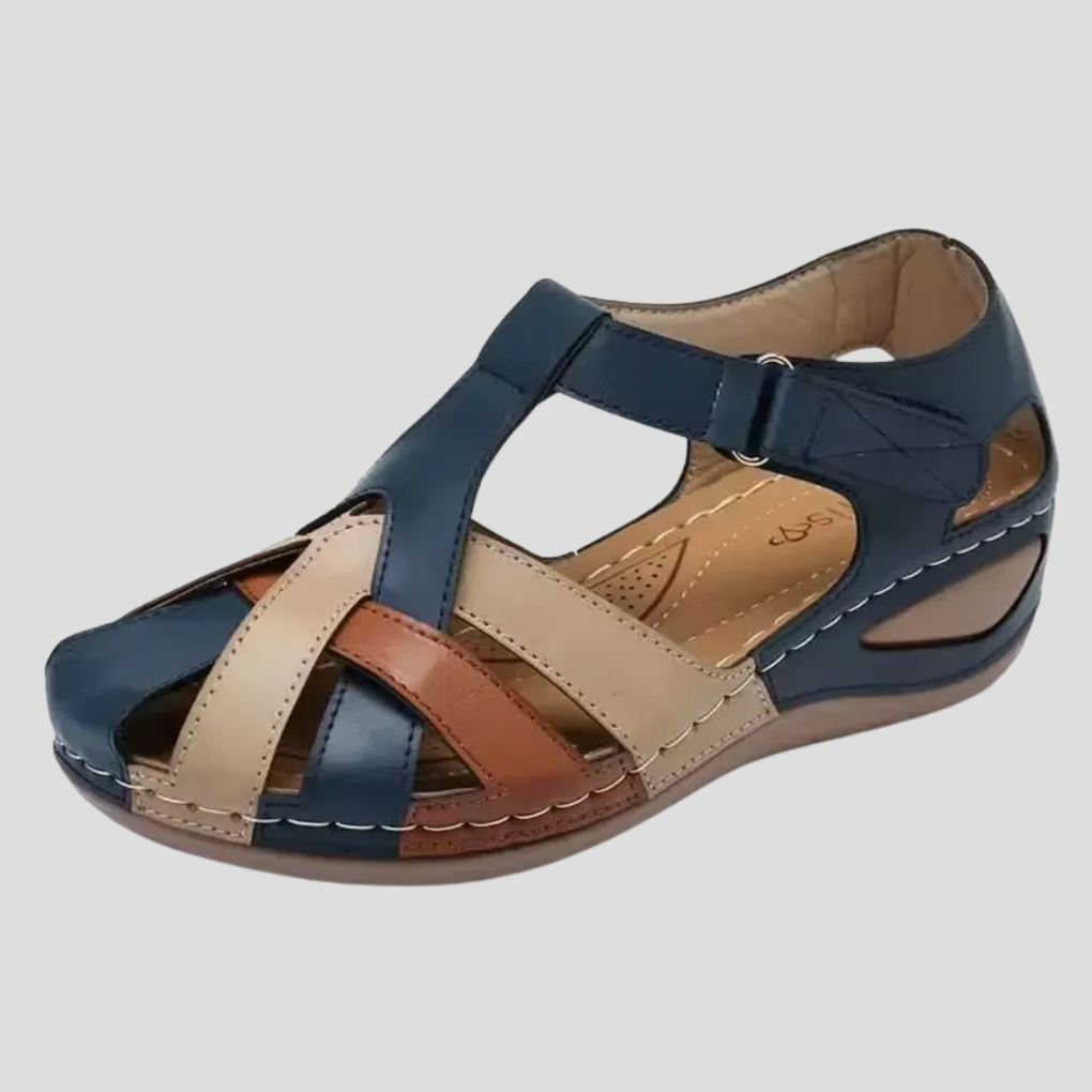Damen Sandalen Mit Fußbett und Arch Support Leder
