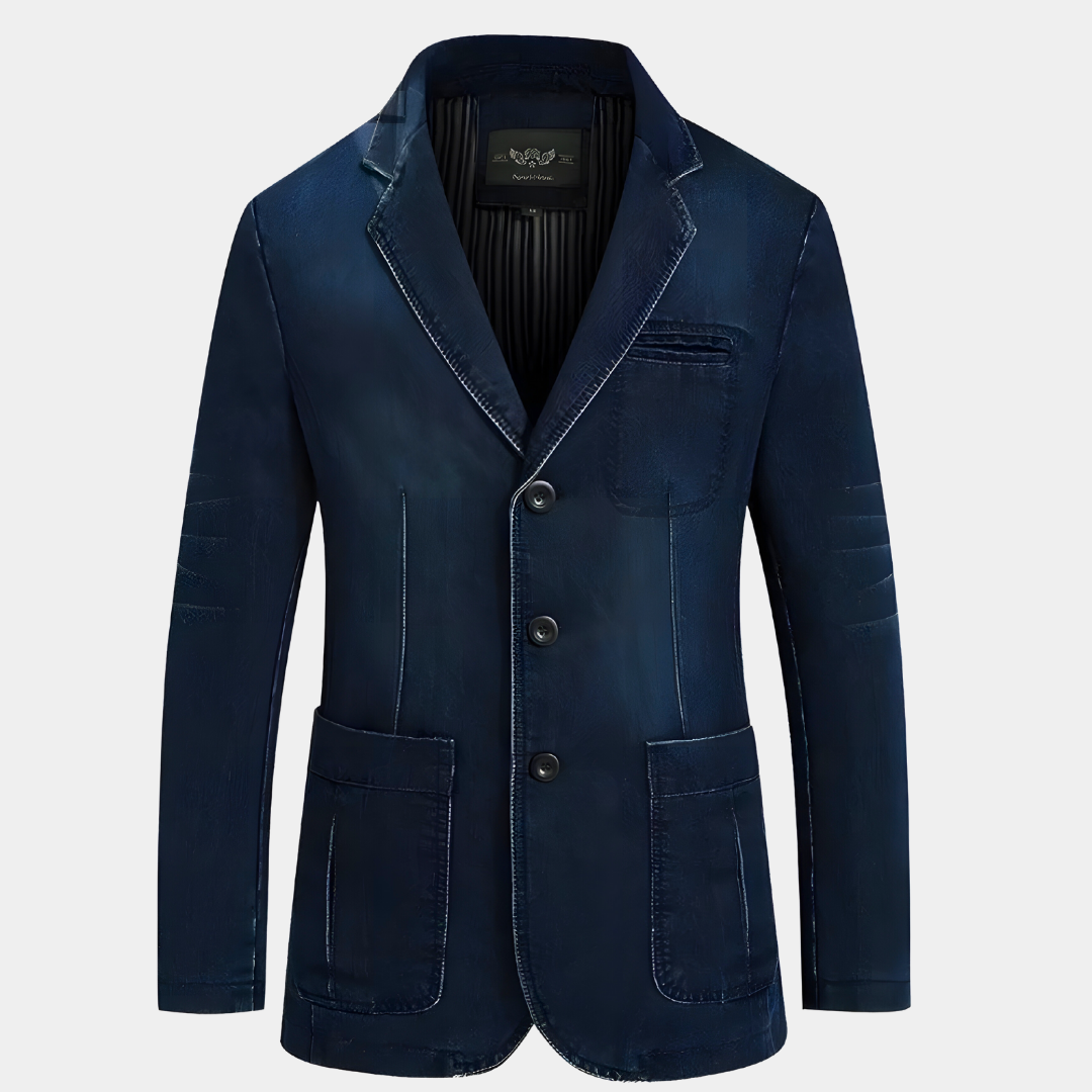 Herren Denimjacke Klassisch Blau