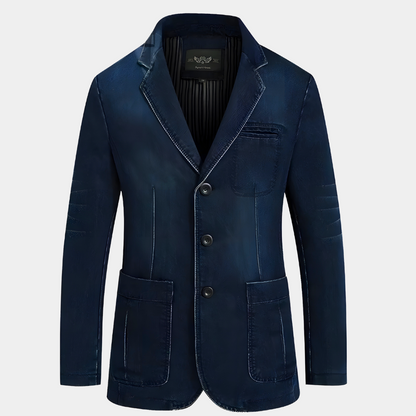 Herren Denimjacke Klassisch Blau