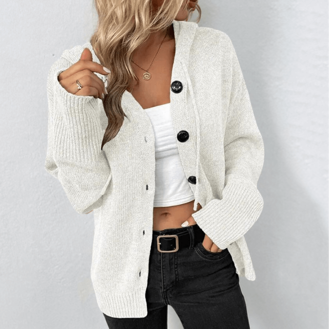 Dünne Strickjacke Frauen Leicht Knopf Oberteil