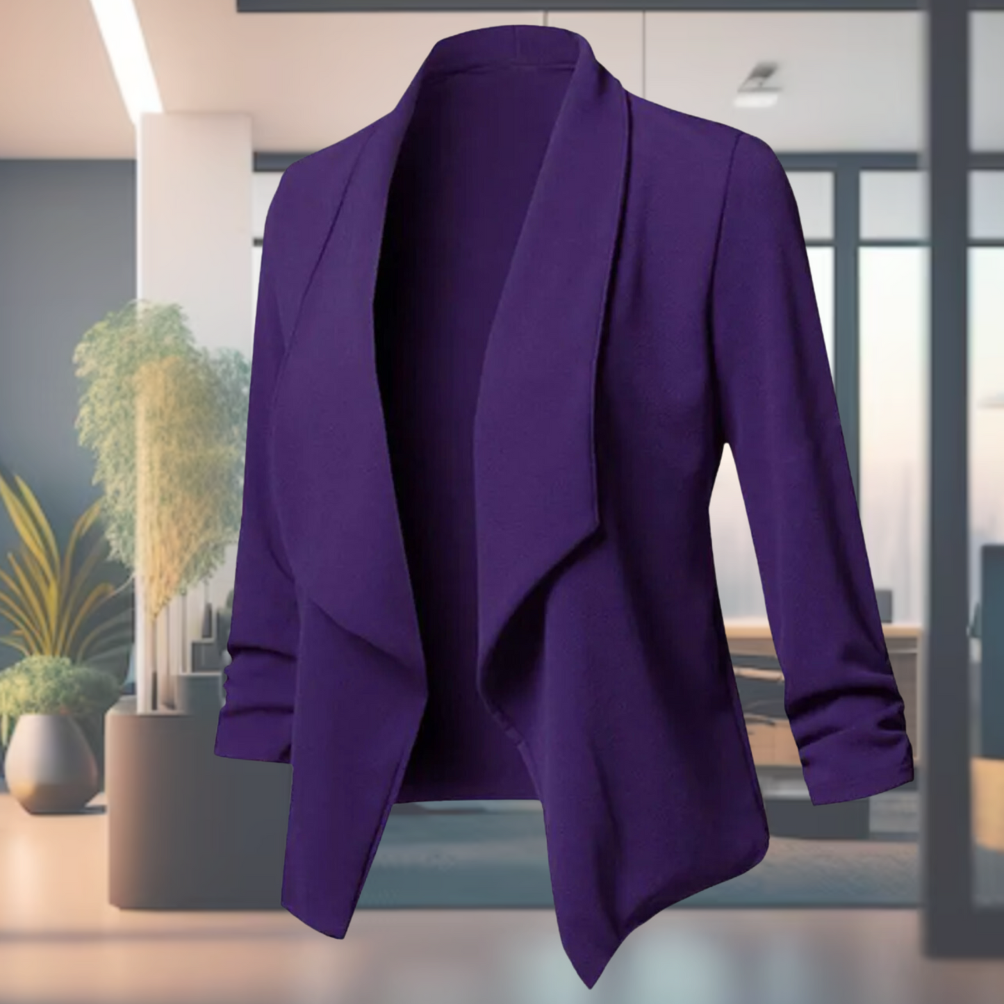 Damenblazer Langärmlig Elegante Businessjacke