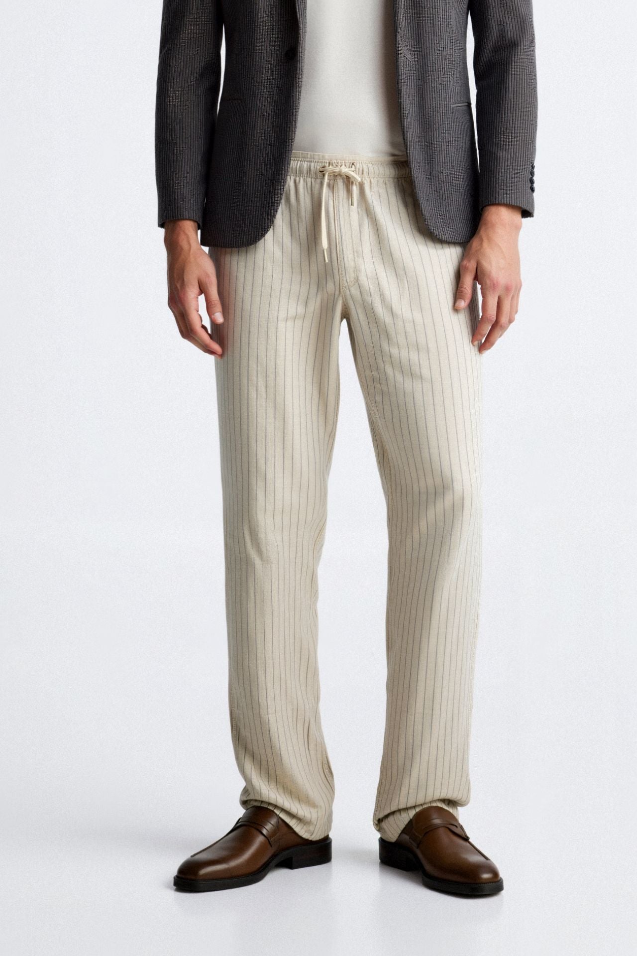 Herren Loungehose Nadelstreifen Modern Oldschool Stil