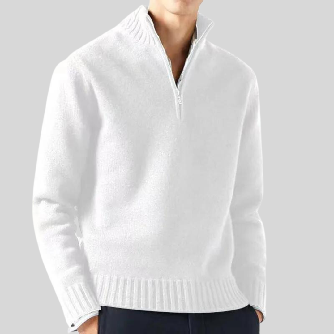 Luxuriöser Pullover Halb-Reißverschluss Warm