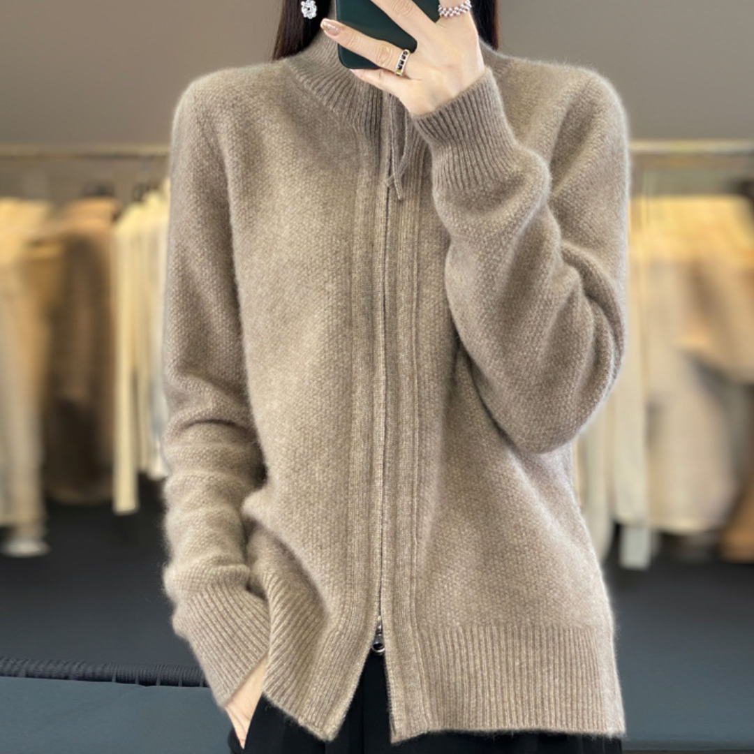 Eleganter Cardigan mit Reißverschluss Bequem Modern