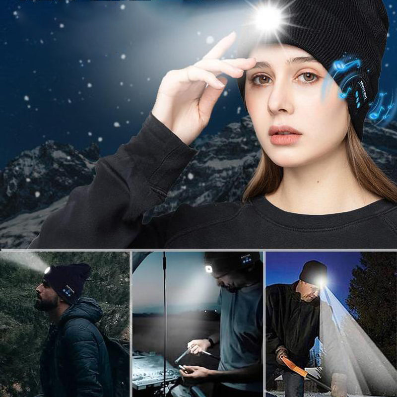 Mütze LED Bluetooth Lautsprecher Abnehmbar Musik