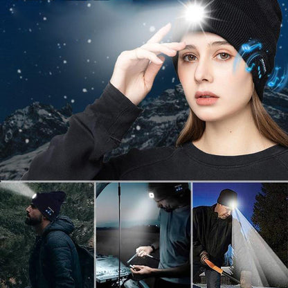 Mütze LED Bluetooth Lautsprecher Abnehmbar Musik