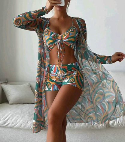 Strand-Bikini-Set Damen Bikini Teilig