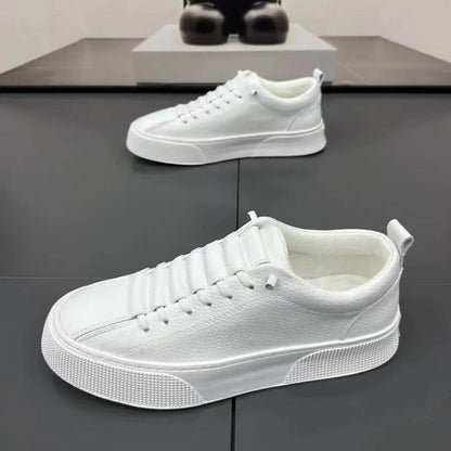 Herren Sneaker Niedrig Kunstleder Schwarz - BerlinGlamour