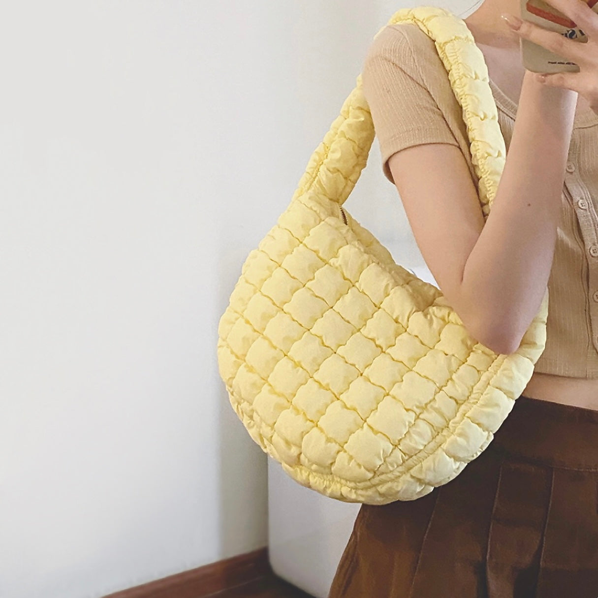 Frauen Schultertasche Plissiert Elegante Damenhandtasche