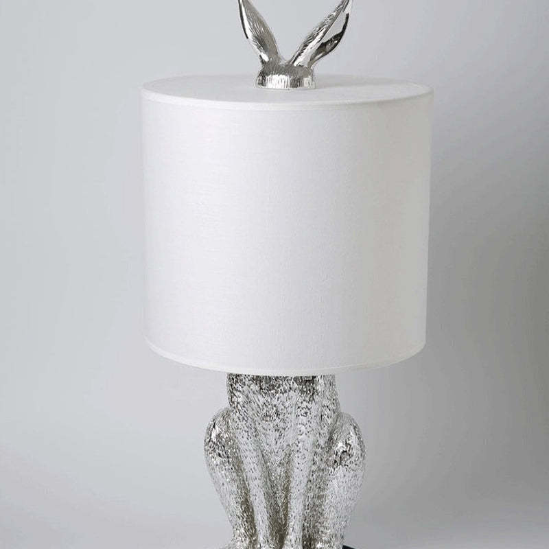 Kaninchen Tischlampe Gold Dekorativ mit Schirm