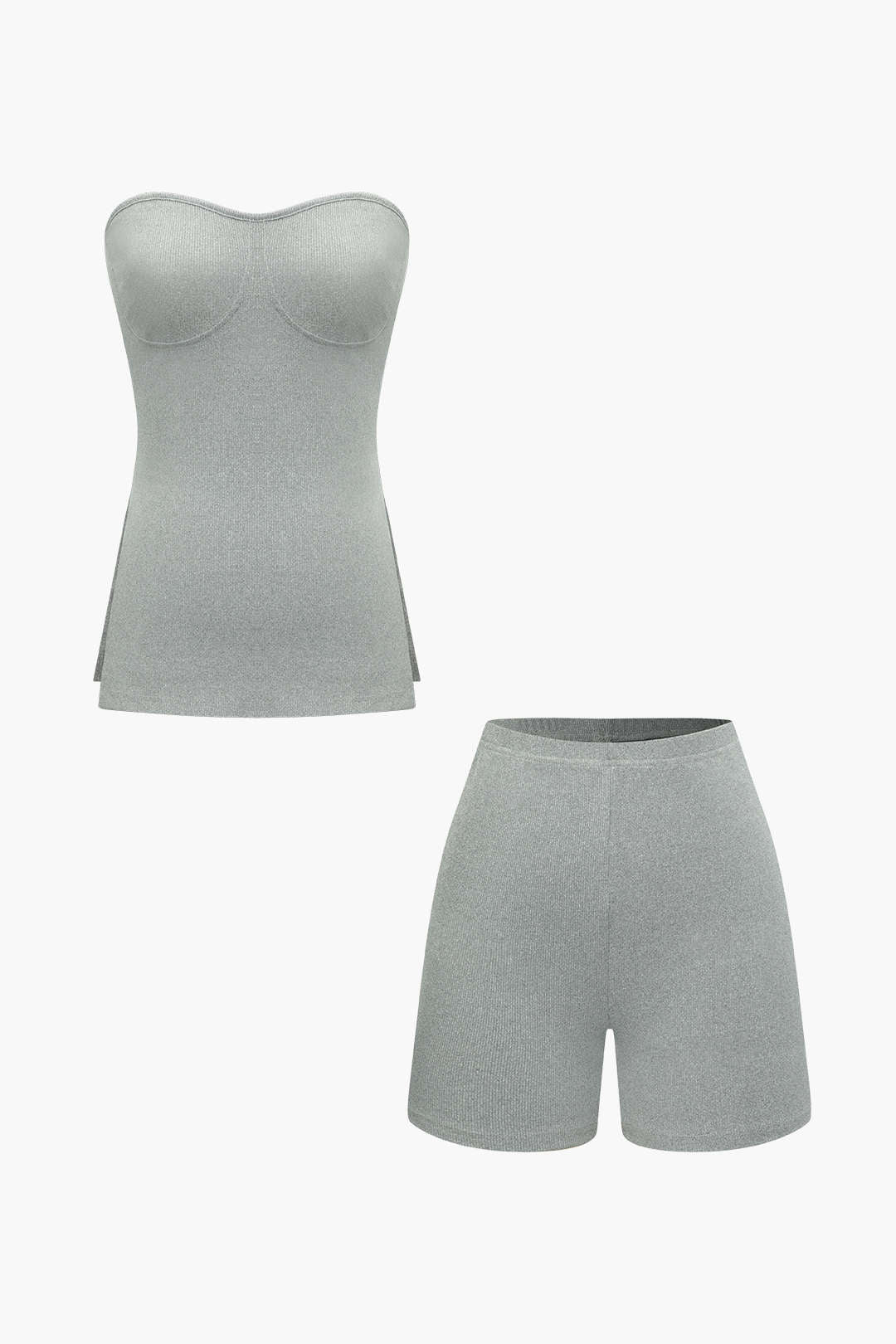 Elegantes Zweiteiler Set mit Bustier Top und Shorts Damen