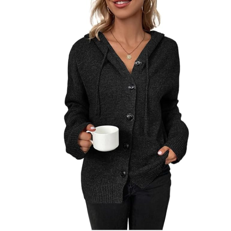 Damenschal Cardigan Strick mit Knöpfen Modern - BerlinGlamour