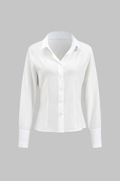 Frauen Zweiteiler Set Bluse Faltenrock Elegant
