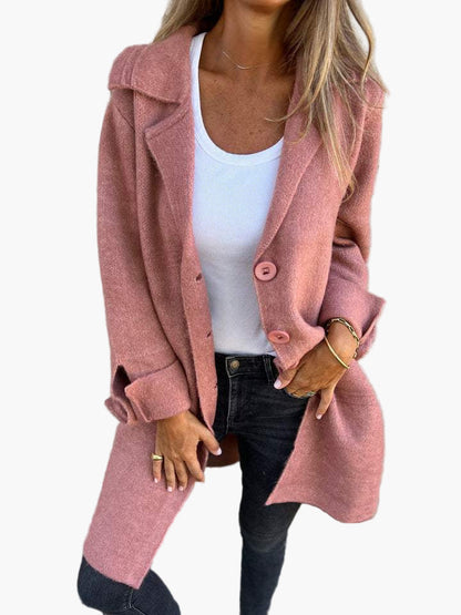 Damen Mantel Relaxed Fit mit Knöpfen Modern