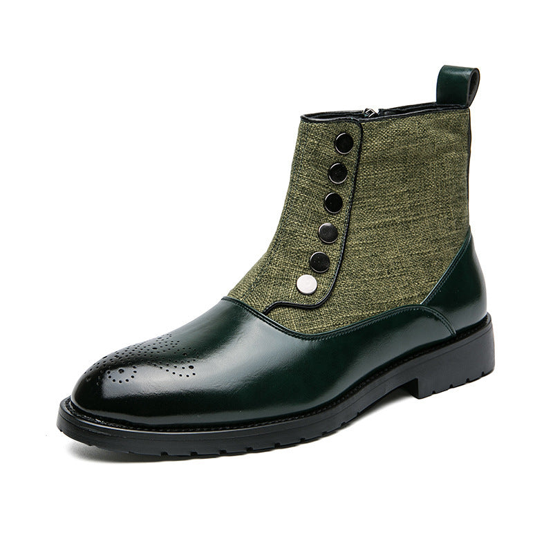 Herrenstiefel aus Leder Hochwertig Elegant Schwarz