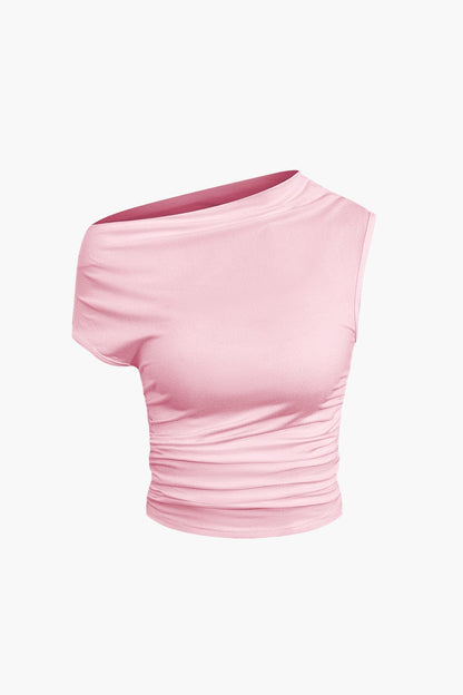 Elegantes One-Shoulder-Top mit Minirock Damen