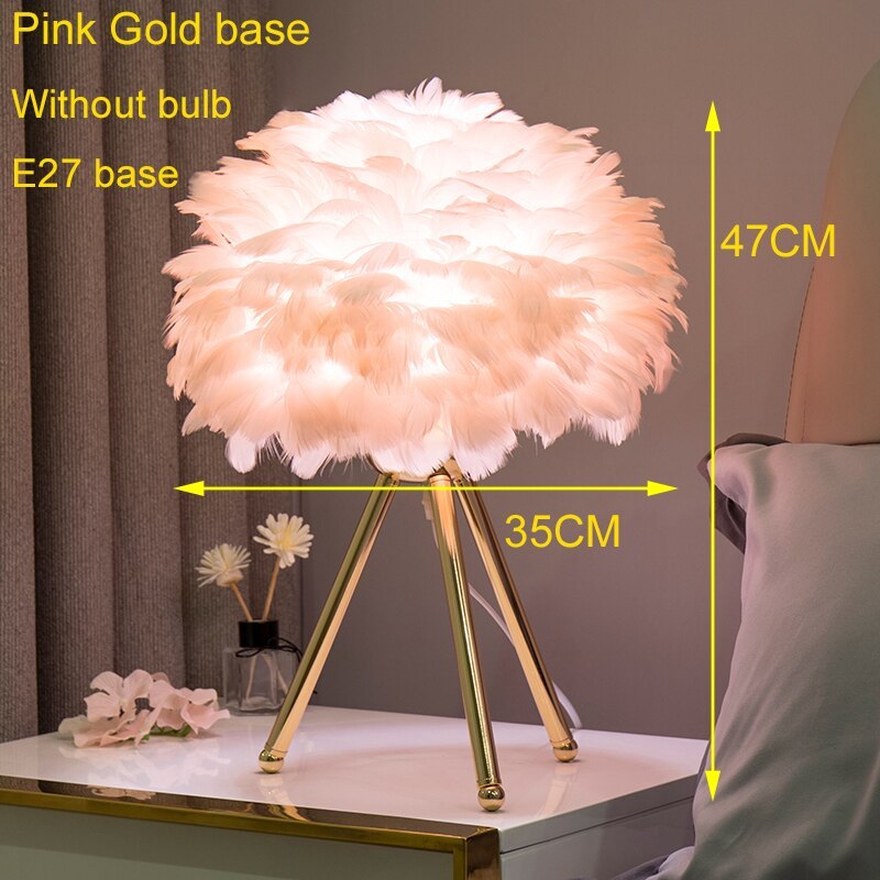 Goldene Tischleuchte mit Stoffschirm Modern & Dimmbar