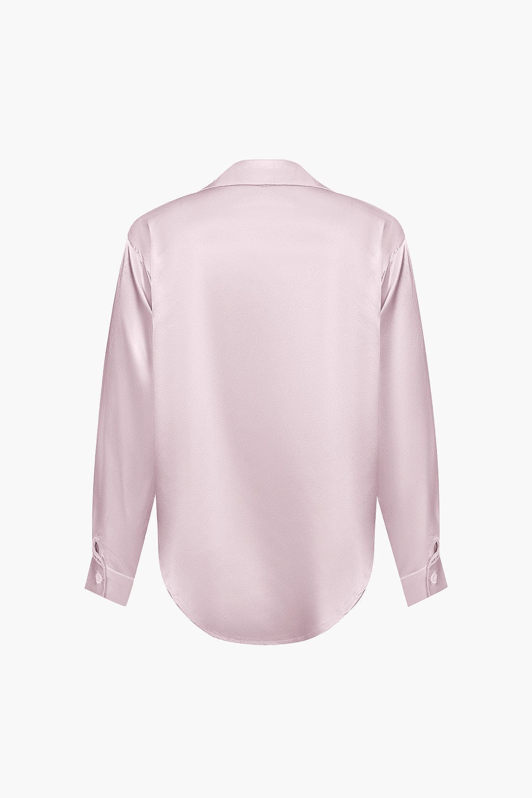 Elegante Bluse Langarm Seiden-Satin Damenbluse